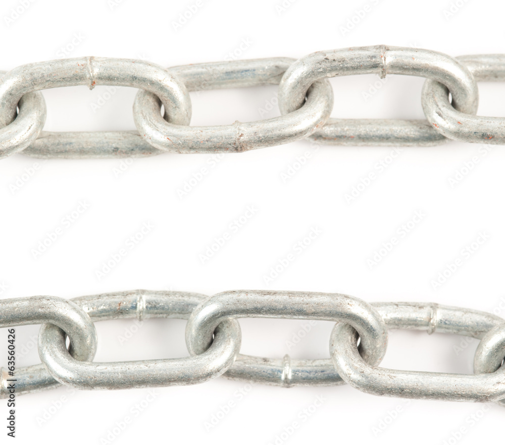 Obraz premium Chain on White Background