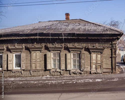 Old house in the Irkutsk city photo