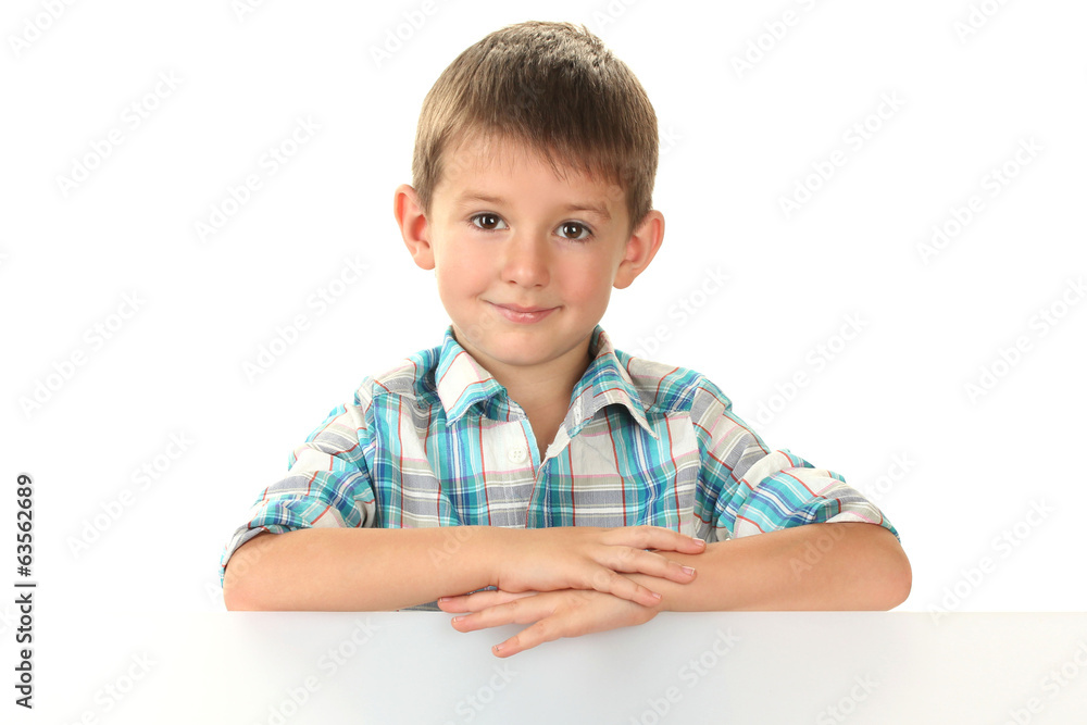 portrait of happy little boy isolated on white portrait of happy little boy isolated on white