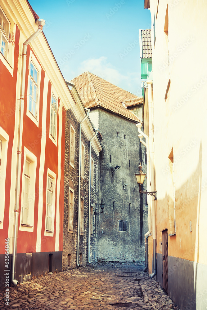 Fototapeta premium Medieval street in Tallinn