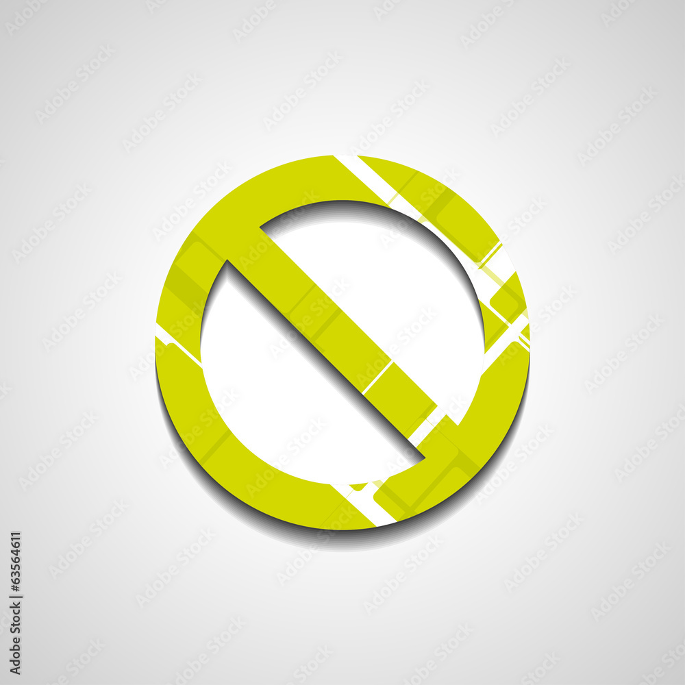 No Sign , abstract style illustration No Sign , abstract style illustration