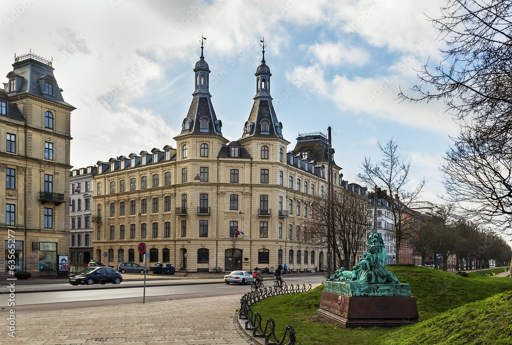 Naklejka premium street in Copenhagen