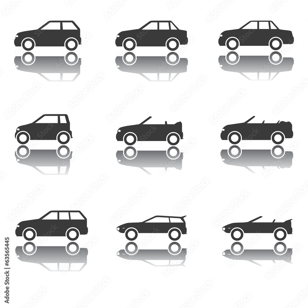 Set of Car Icons, Transportation, Traffic, Vehicles Set of Car Icons, Transportation, Traffic, Vehicles