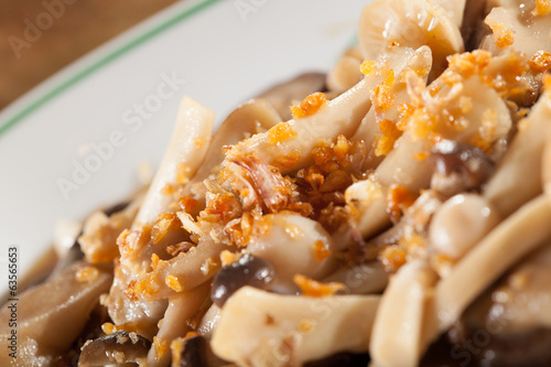 stir fried mushroom, chinese food stir fry mushroom on dish