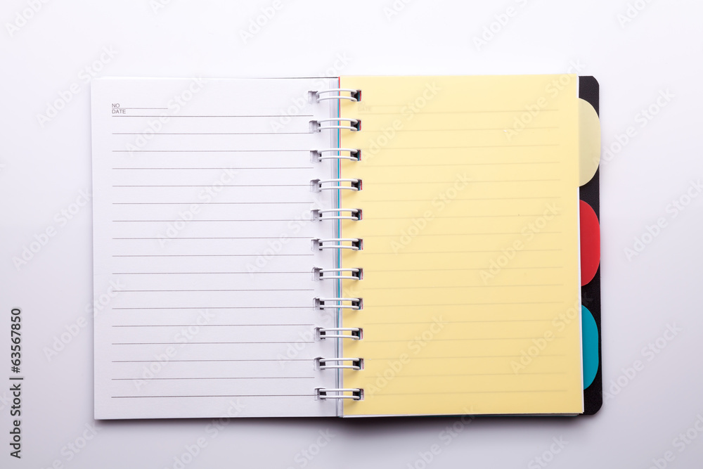 notebook on a white background notebook on a white background