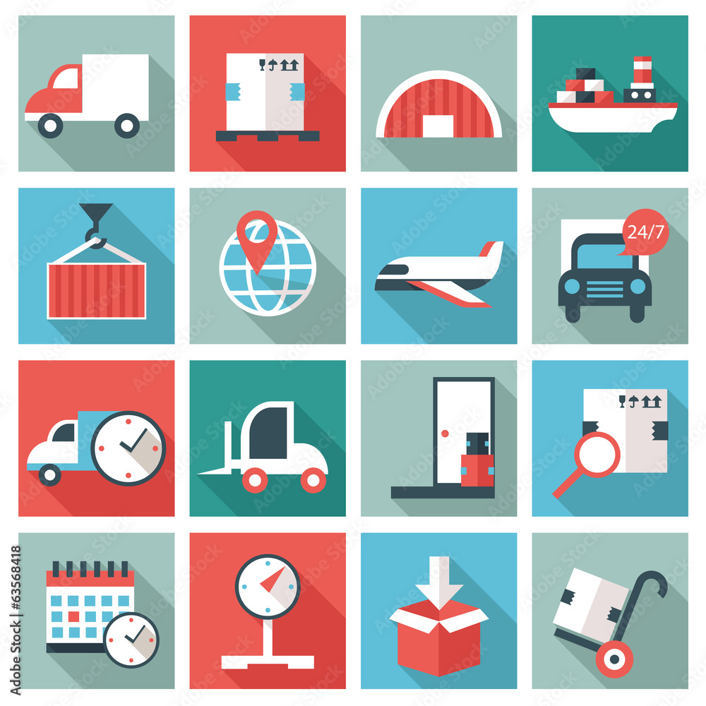 Logistic icons Logistic icons