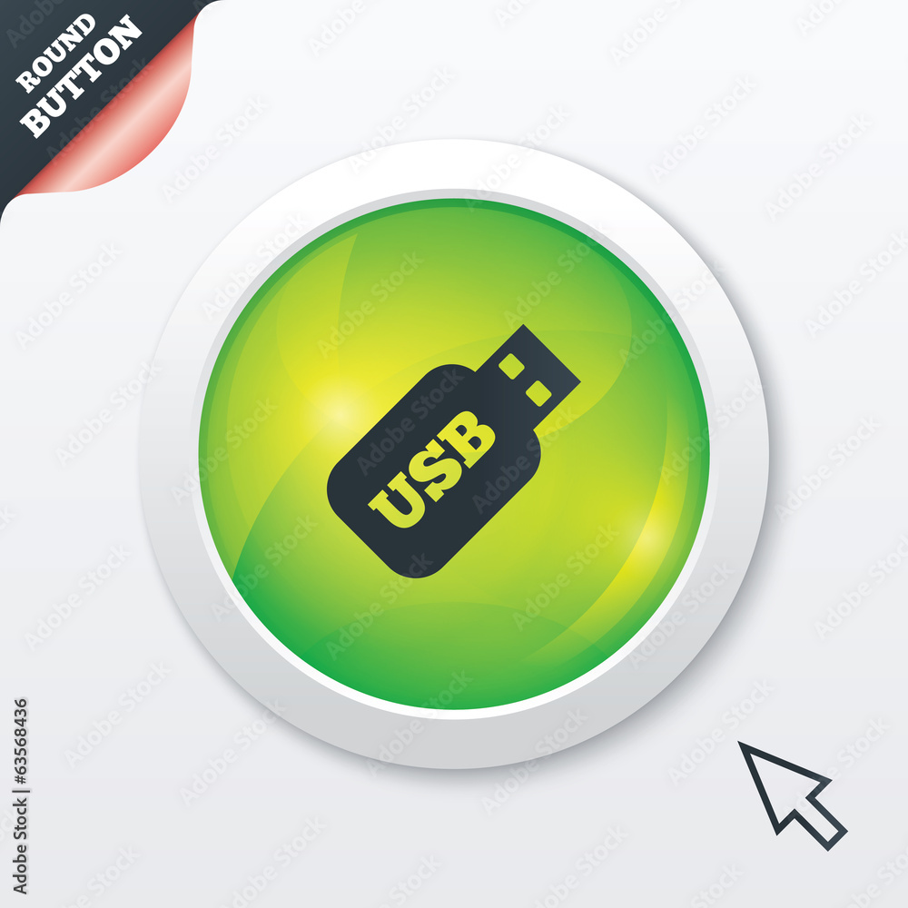 Usb Stick sign icon. Usb flash drive button. Usb Stick sign icon. Usb flash drive button.