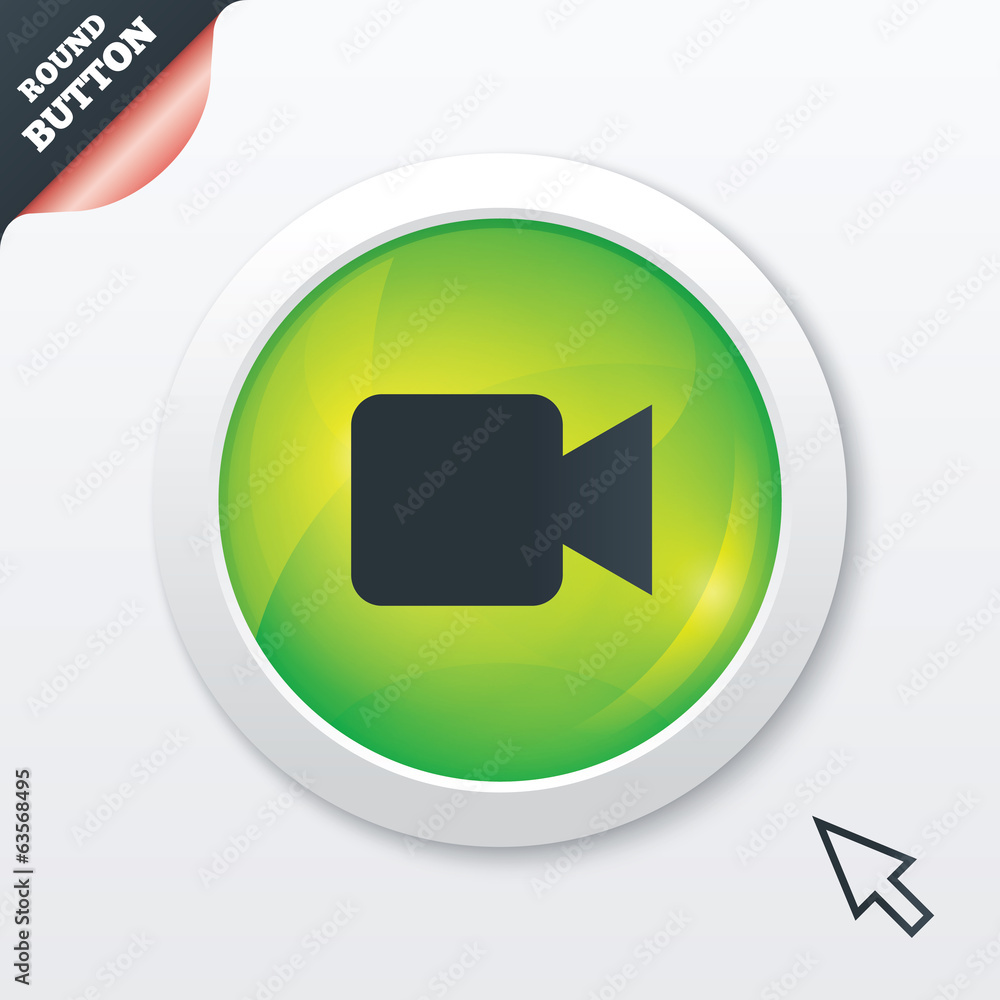 Video camera sign icon. Video content button. Video camera sign icon. Video content button.