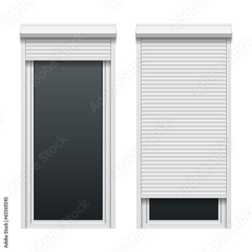 Door with roller shutters