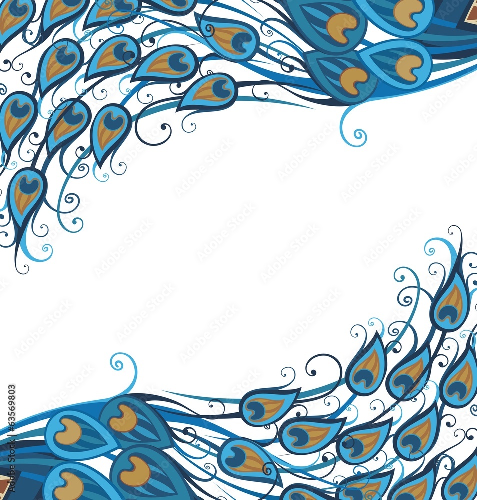 Vector peacock feathers background Vector peacock feathers background