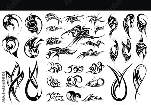 Big set of tattoo
