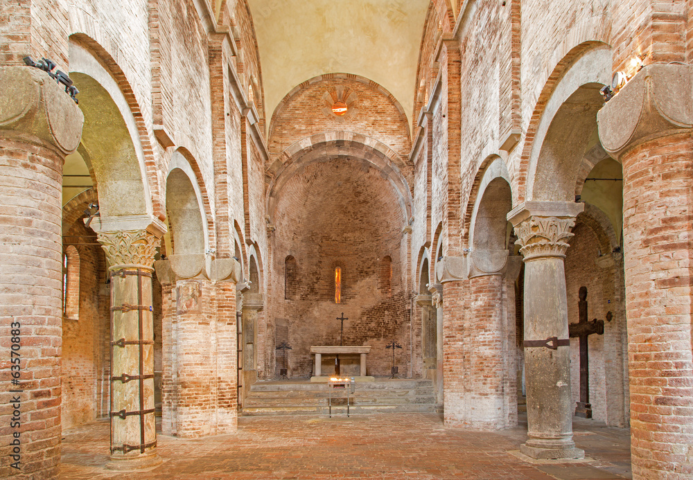 Bologna - Romanic church Santo Stefano in churches complex.