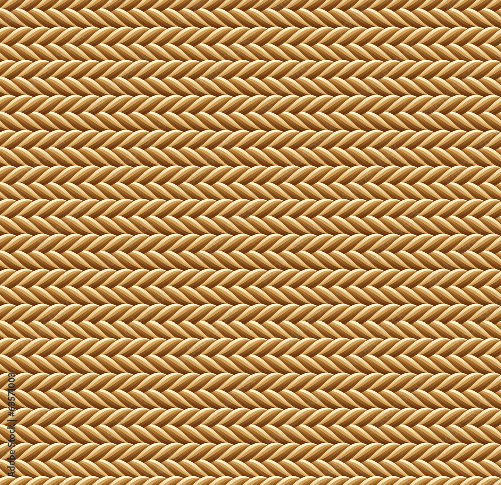 Seamless Brown Rope Texture Stock Vector