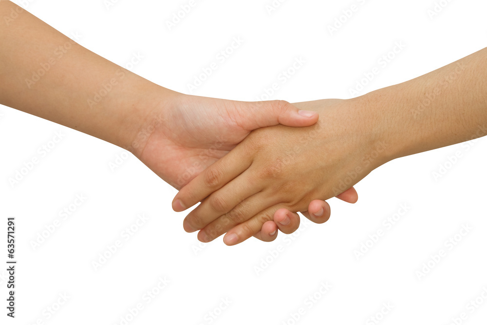 Business handshake between business people Business handshake between business people