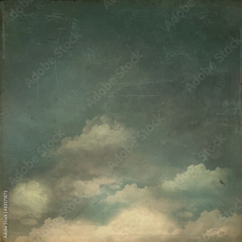 Vintage Grungy Textured Sky Background