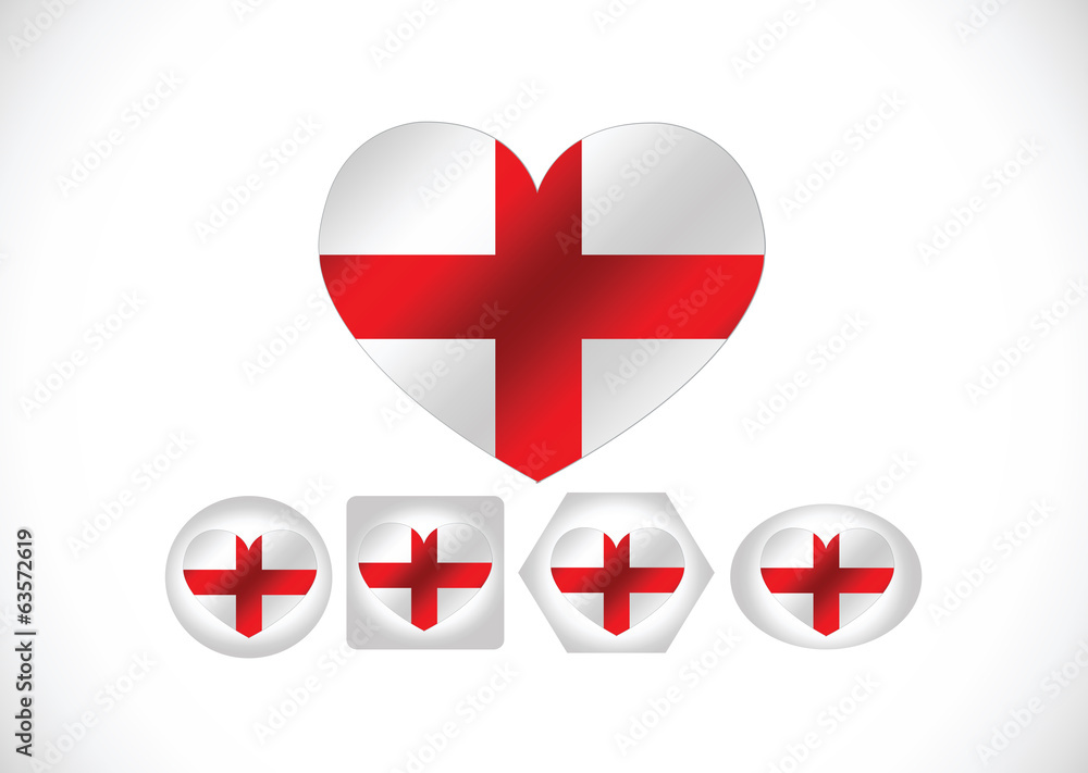 Obraz premium England Flag with heart