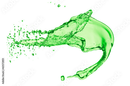 green water splash - summer drink abstract