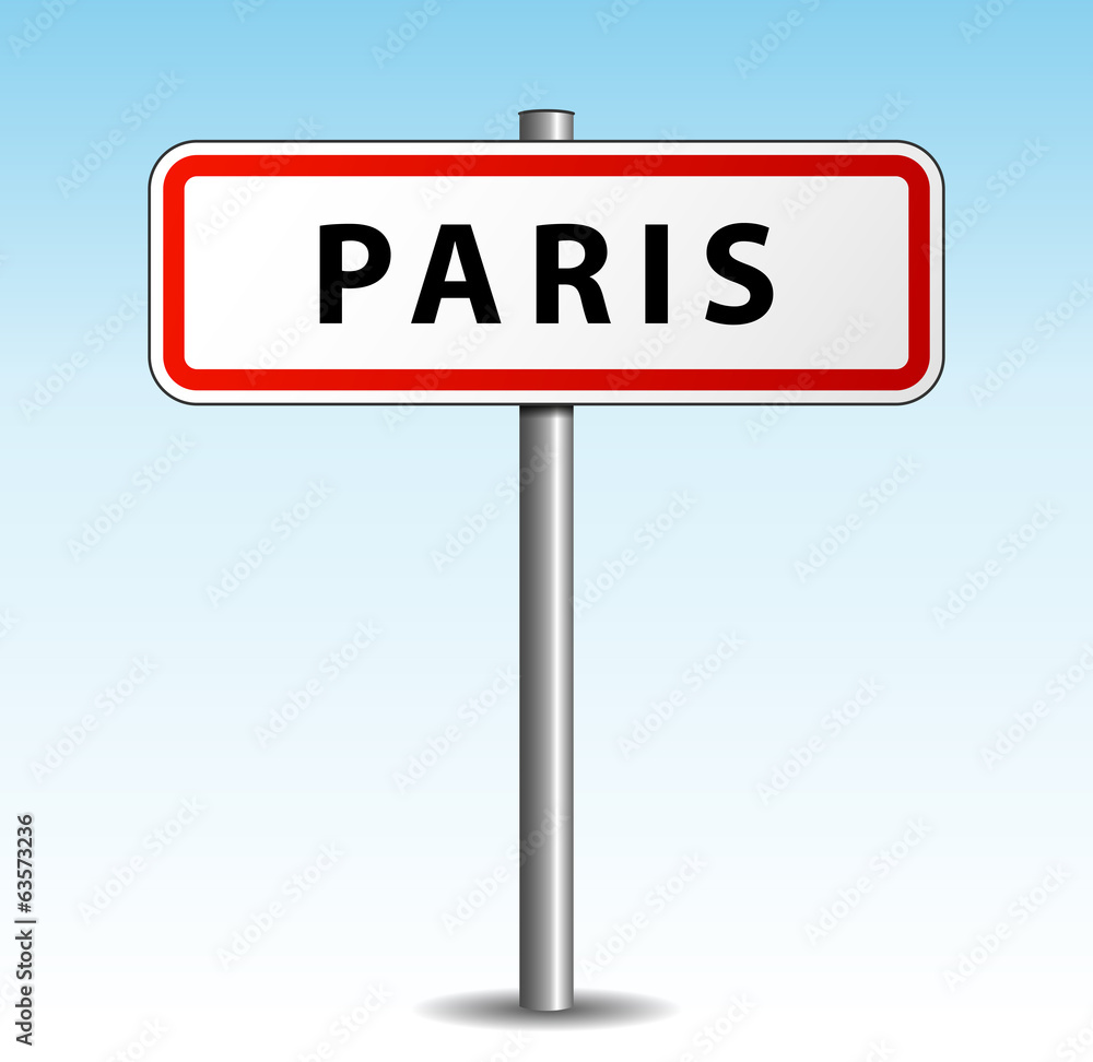 Panneau de ville Paris