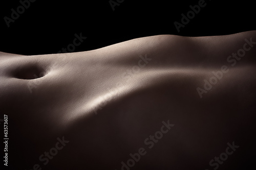 beautiful lines of naked female body