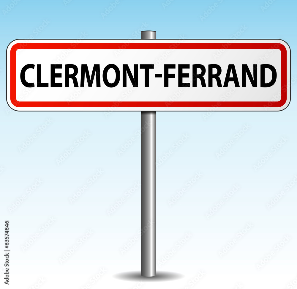 Vector clermont-ferrand signpost Vector clermont-ferrand signpost