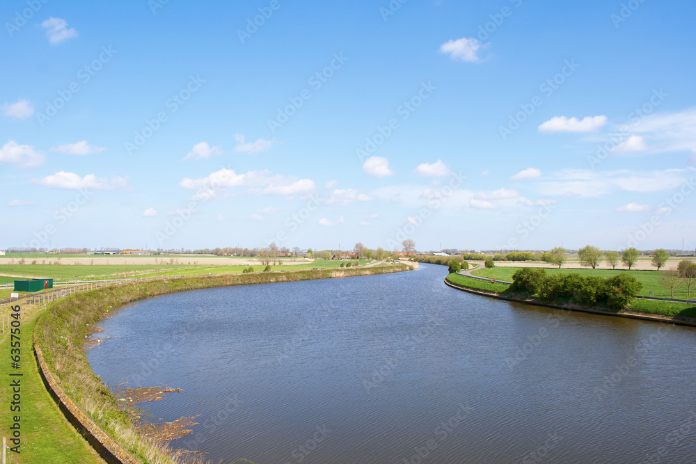 view of the landscape of the river yzer
