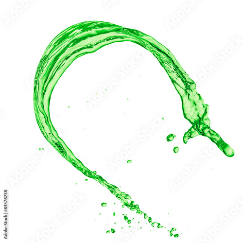 green liquid splash