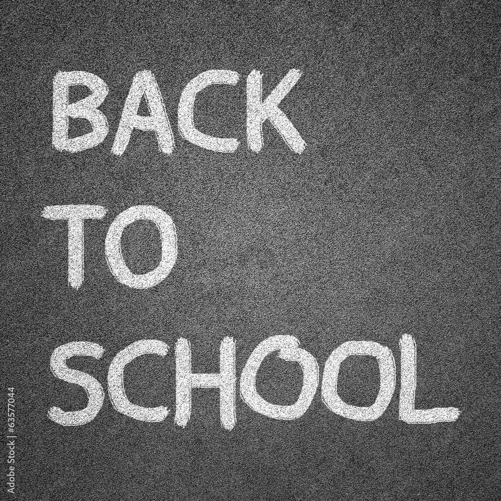 Fototapeta premium back to school text written on blackboard for background