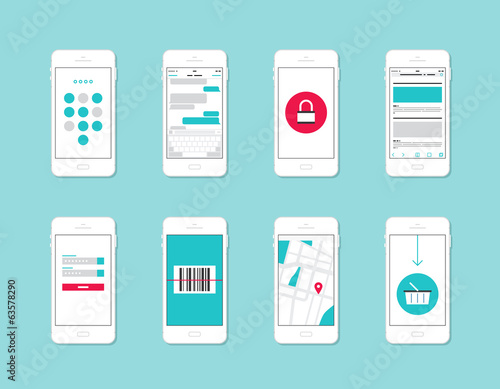 Smartphone application interface elements