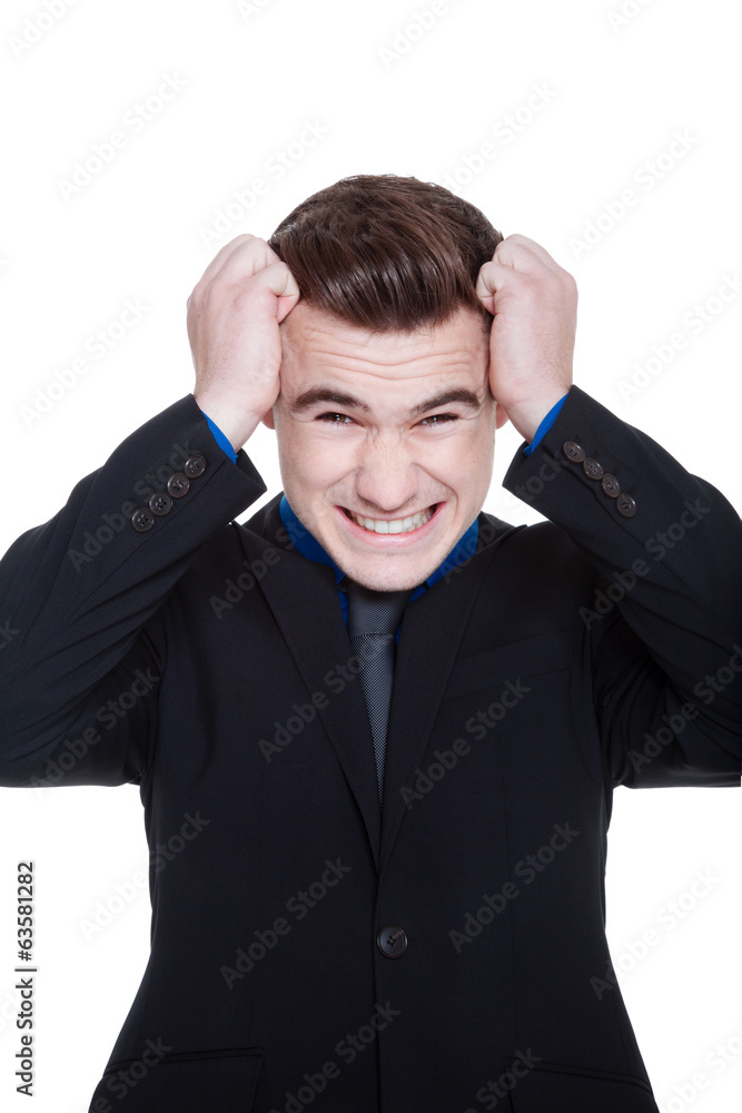 Business Mann ist wütend Porträt Business Mann ist wütend Porträt