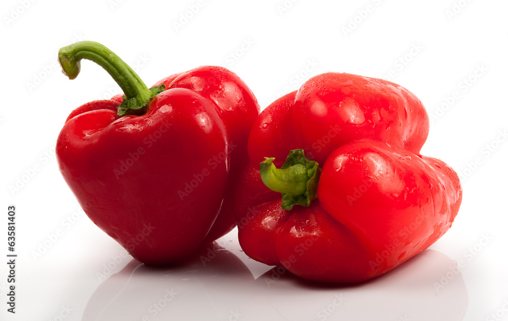 Sweet red pepper isolated on white background Sweet red pepper isolated on white background