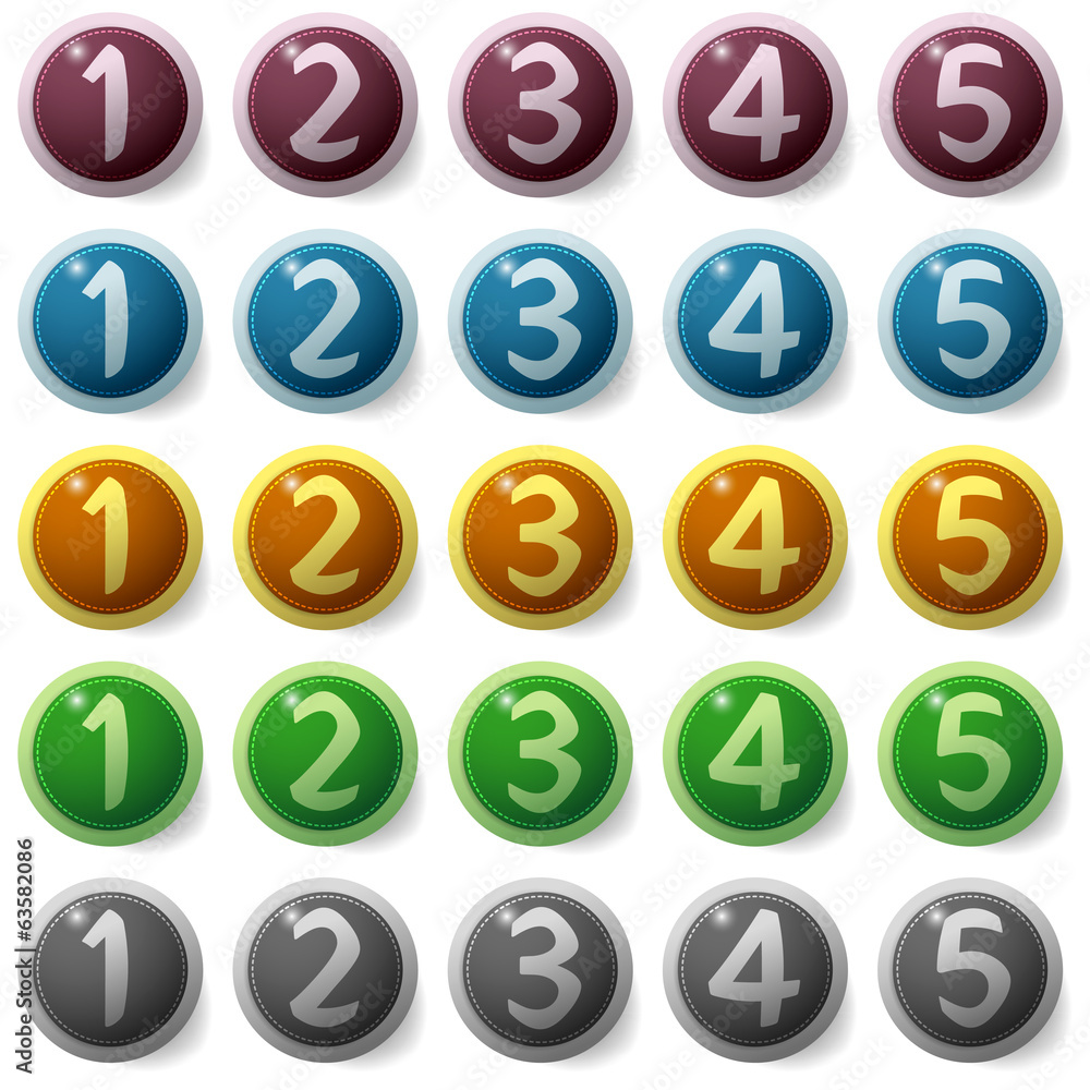number buttons number buttons