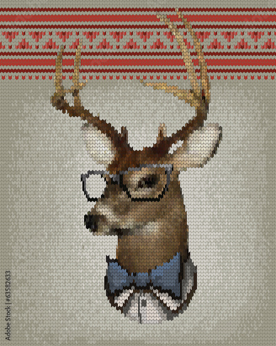 knitting deer