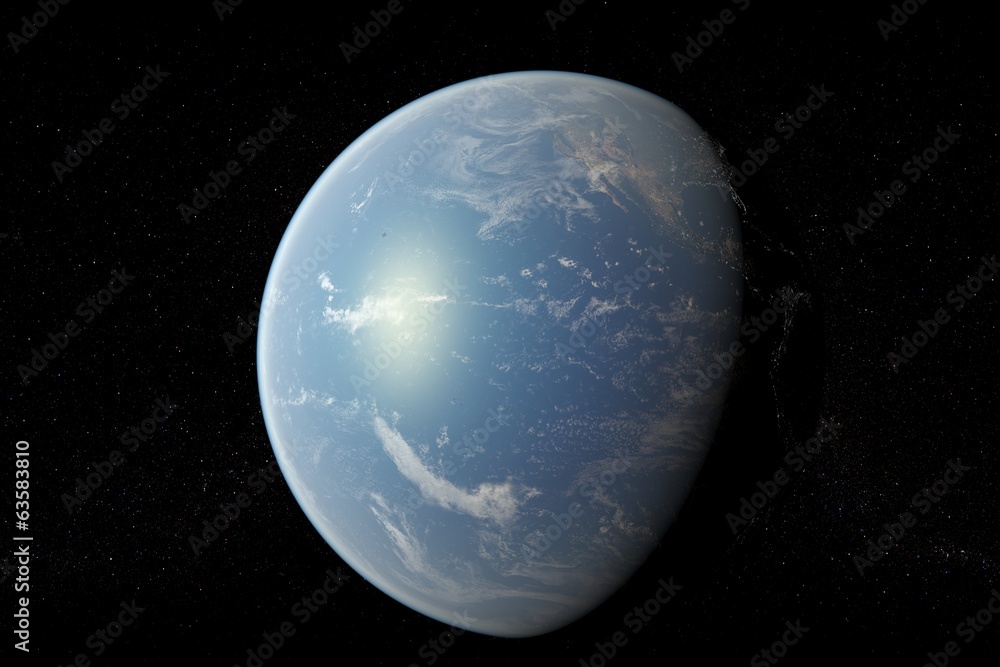 Fototapeta premium flight earth in space