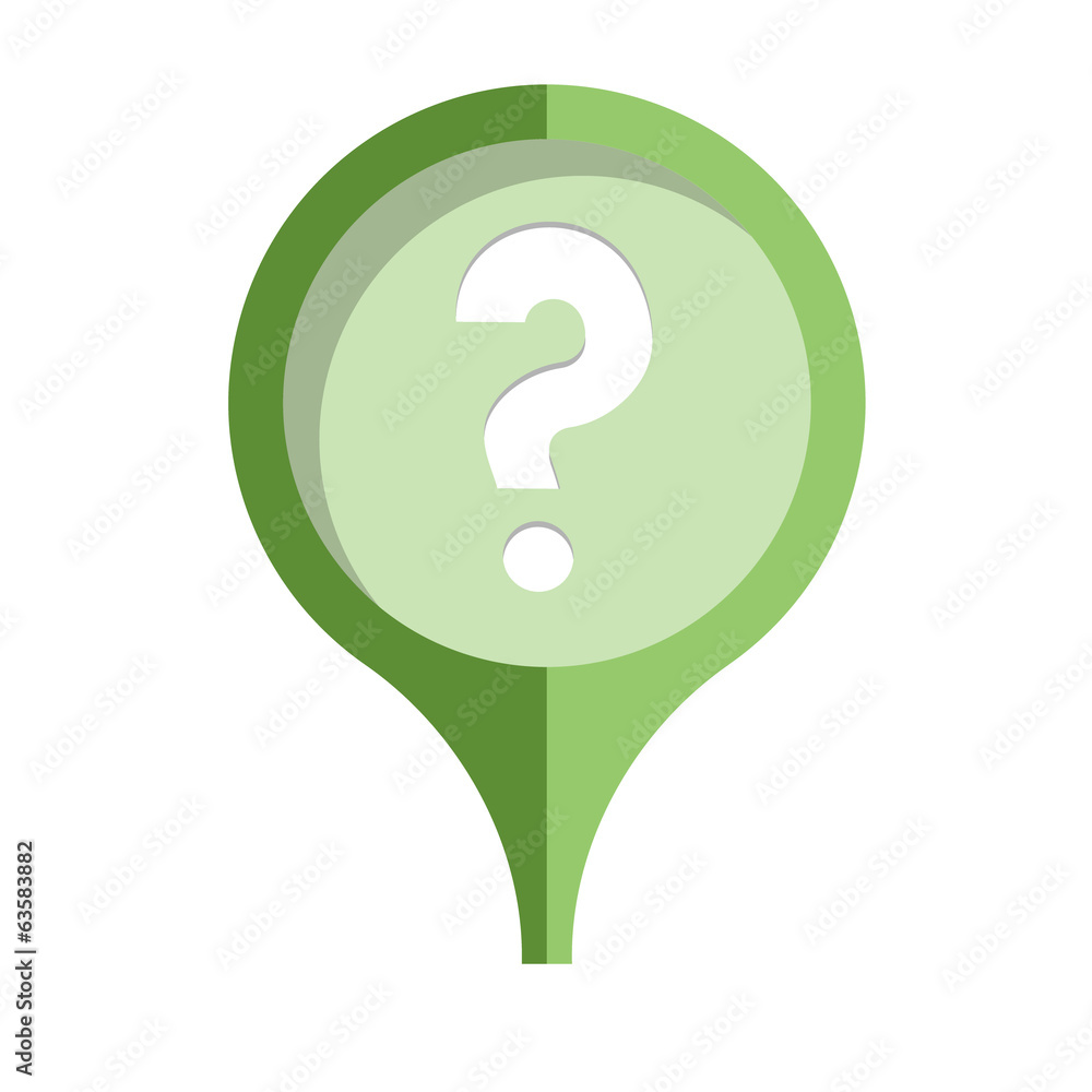 the flat green pin with question mark the flat green pin with question mark