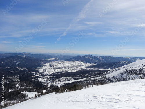 A alpine skiing resort Sheregesh. © Serg_Zavyalov_photo