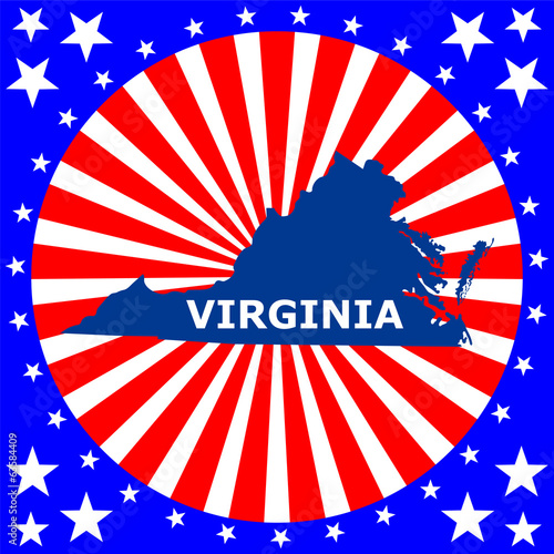 map of the U.S. state of Virginia