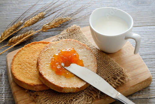 Tableau sur toile breakfast with Dutch rusks