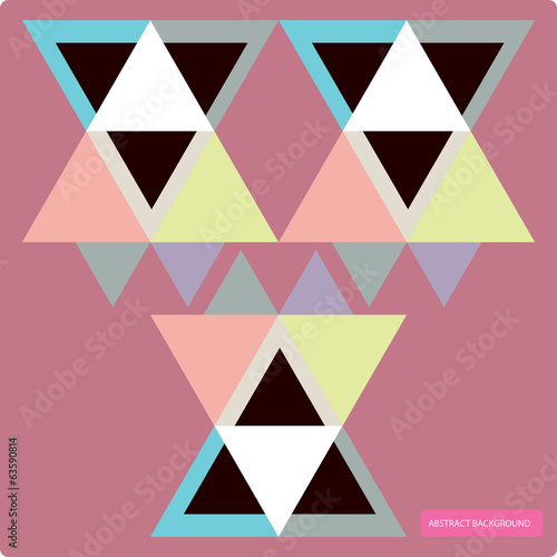 Vector pattern with colorful geometric shapes, triangles,lines