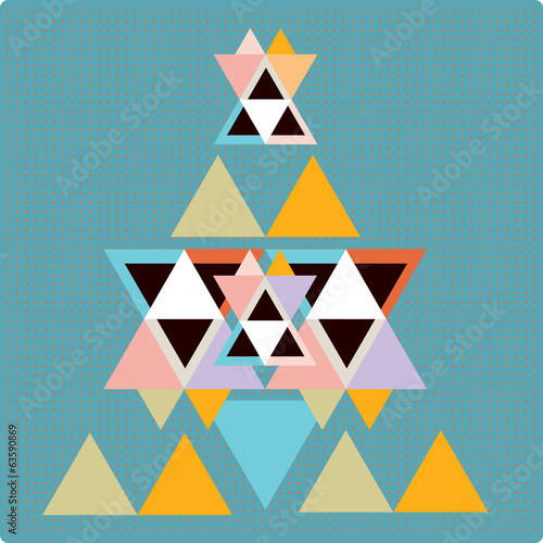 Vector pattern with colorful geometric shapes, triangles,lines