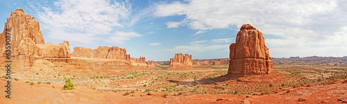 Panorama of Arches National Park in Utah