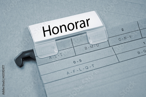 Fotografia Ordner mit Honorar