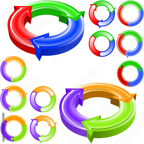 Symbols from rotating arrows for schemes 3-in-1; eps8