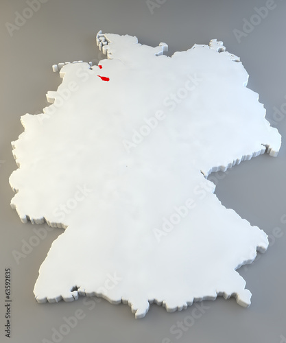 Mappa Germania, regione tedesca, Bremen photo