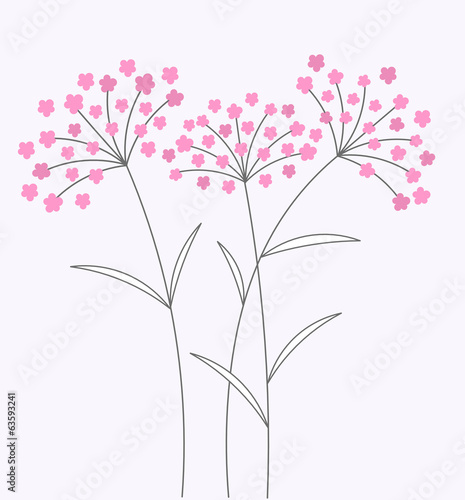 Pink flowers card