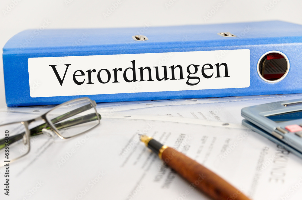 Naklejka premium Verordnungen