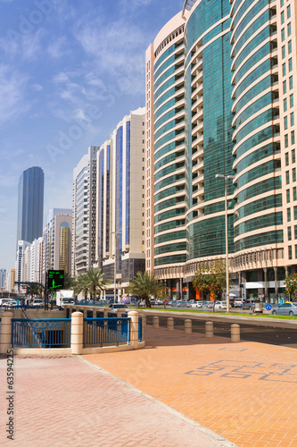 Streets of Abu Dhabi, capital of UAE