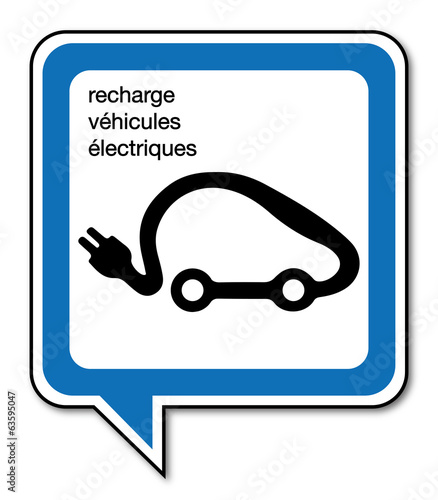 Logo recharge véhicules électriques.