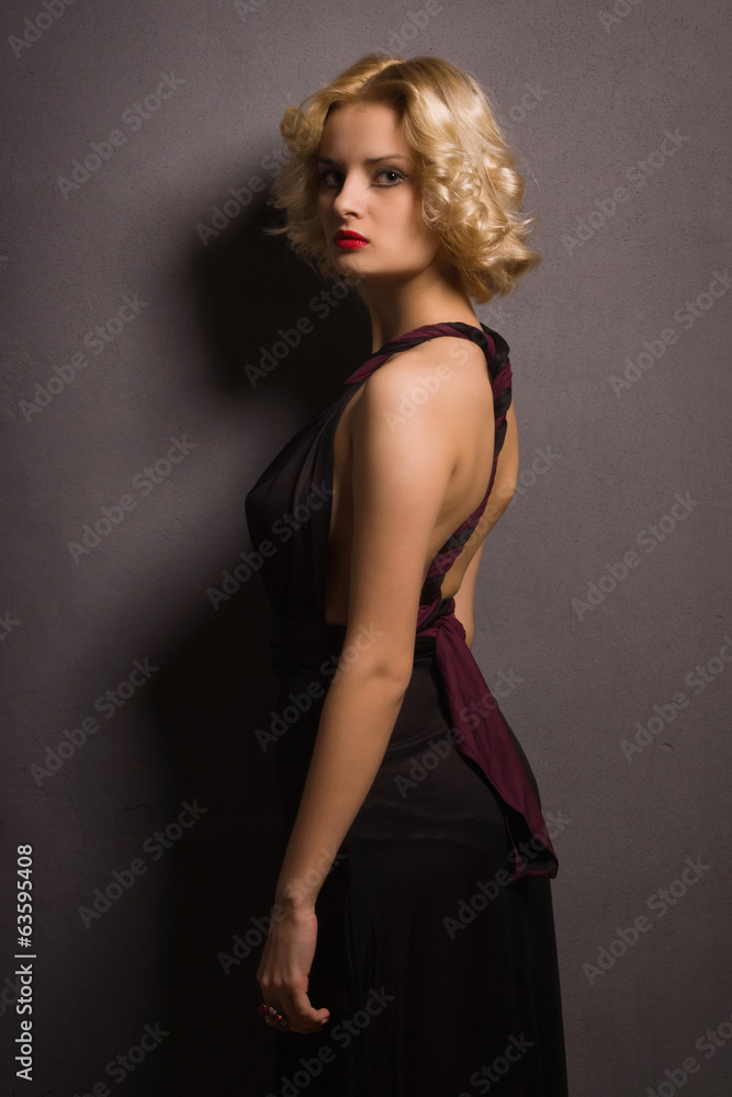 Beauty blonde in retro style Beauty blonde in retro style