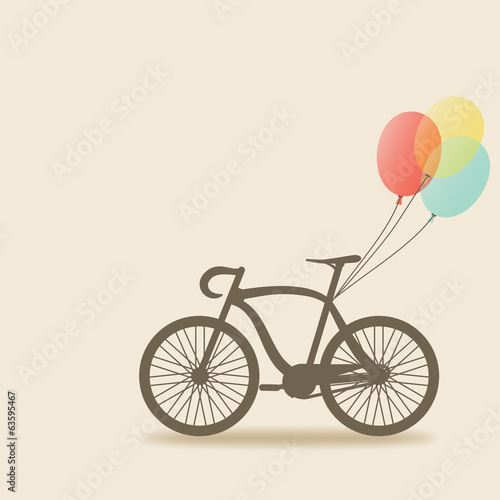 bike with balloons