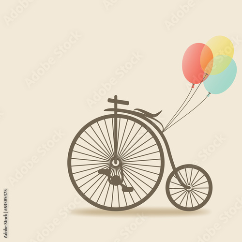 bike with balloons